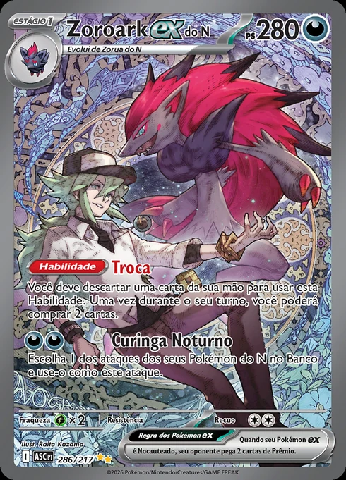 N's Zoroark ex, ME2.5 286/217, Rara Ilustração Especial