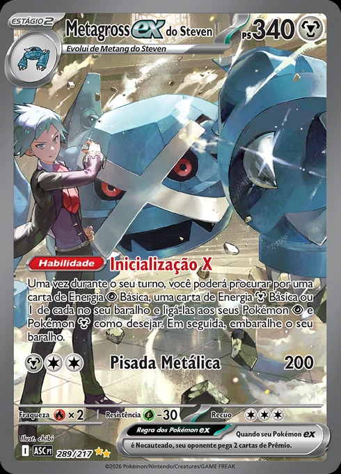 Steven's Metagross ex, ME2.5 289/217, Rara Ilustração Especial