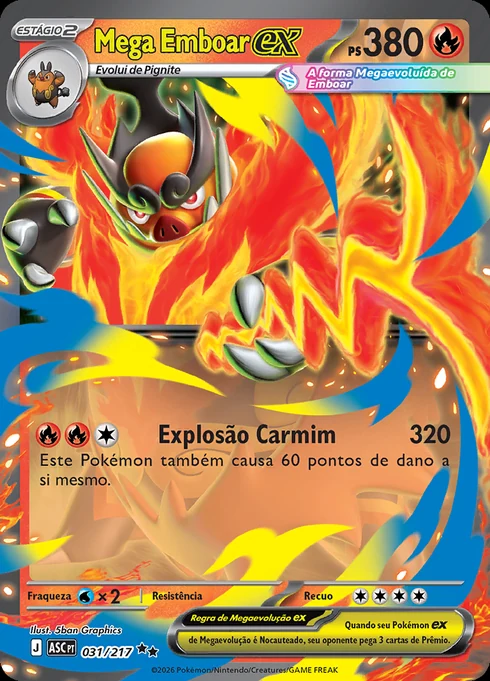 Mega Emboar ex, ME2.5 031/217, Rara Dupla