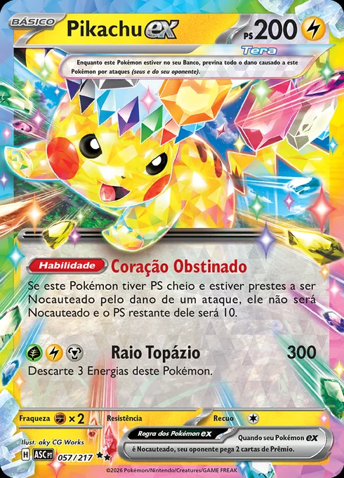 Pikachu ex, ME2.5 057/217, Rara Dupla