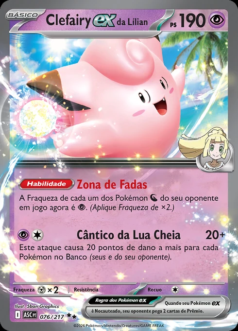 Lillie's Clefairy ex, ME2.5 076/217, Rara Dupla
