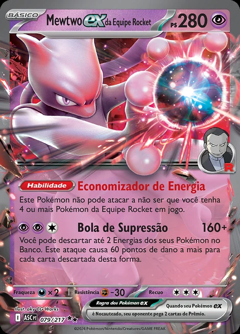 Team Rocket's Mewtwo ex, ME2.5 079/217, Rara Dupla