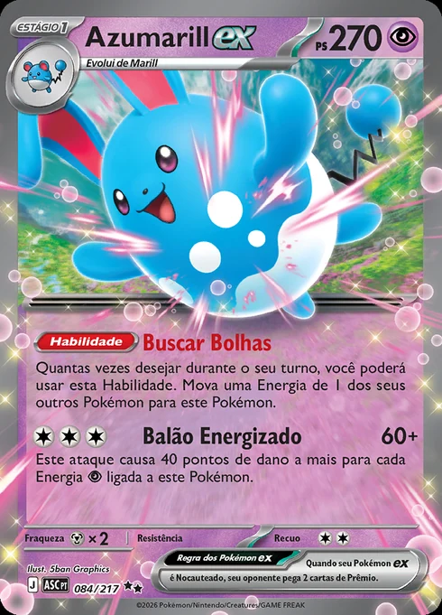 Azumarill ex, ME2.5 084/217, Rara Dupla
