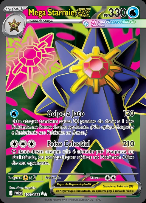 Mega Starmie ex, ME03 102/088, Ultra Rara