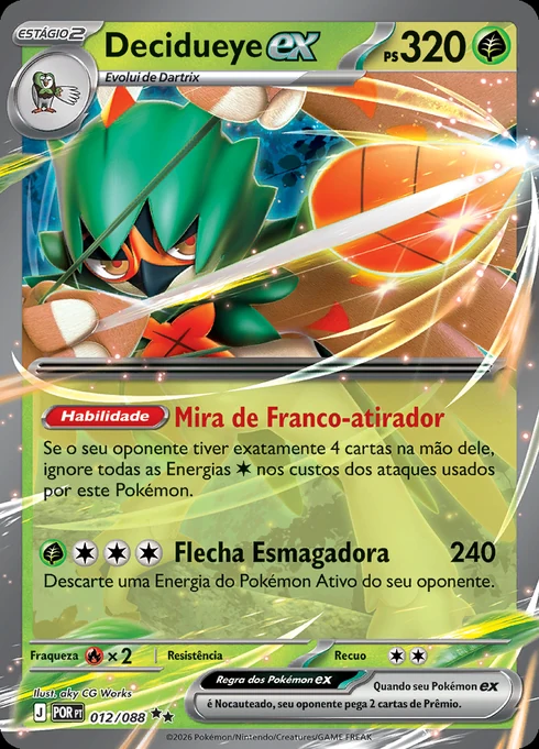 Decidueye ex, ME03 012/088, Rara Dupla