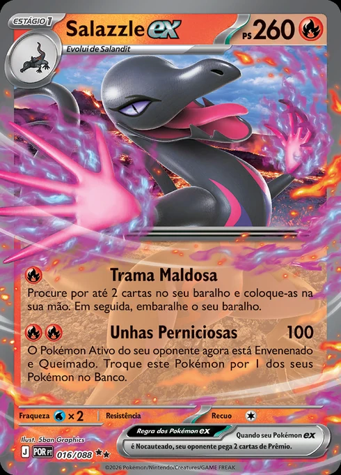 Salazzle ex, ME03 016/088, Rara Dupla