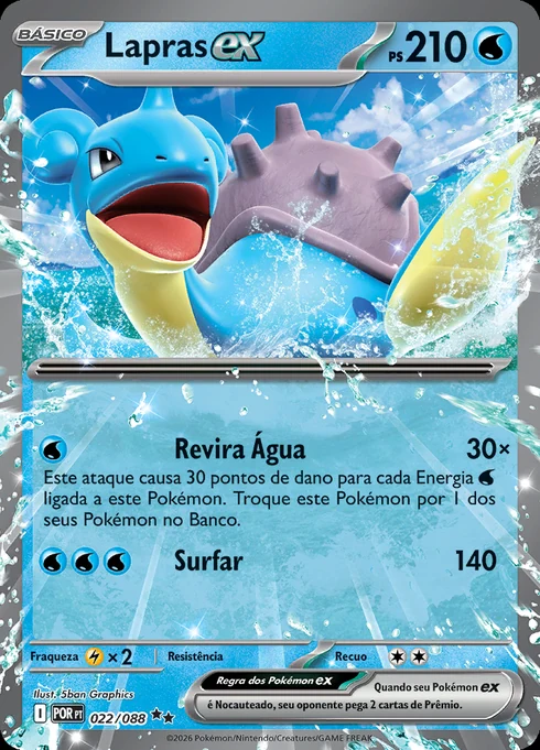 Lapras ex, ME03 022/088, Rara Dupla