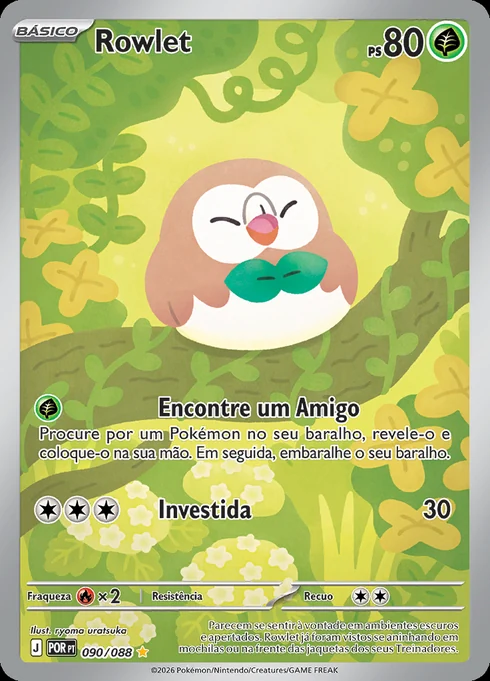 Rowlet, ME03 090/088, Rara Ilustração