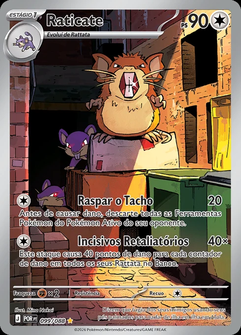 Raticate, ME03 099/088, Rara Ilustração