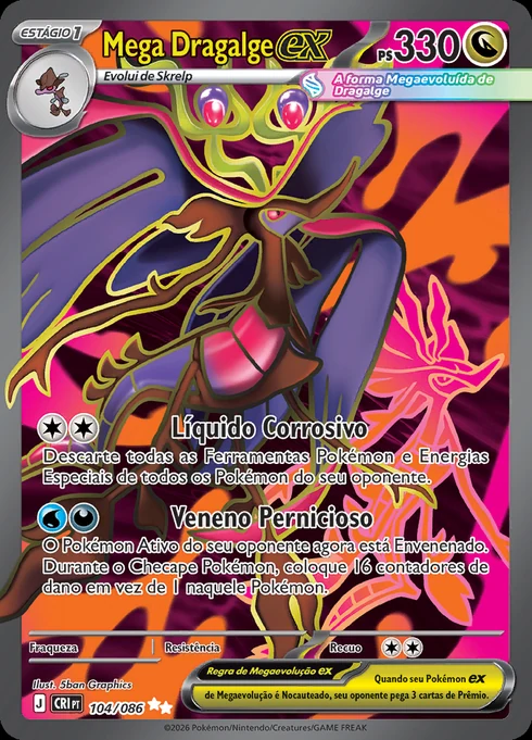 Mega Dragalge ex, ME04 104/086, Ultra Rara
