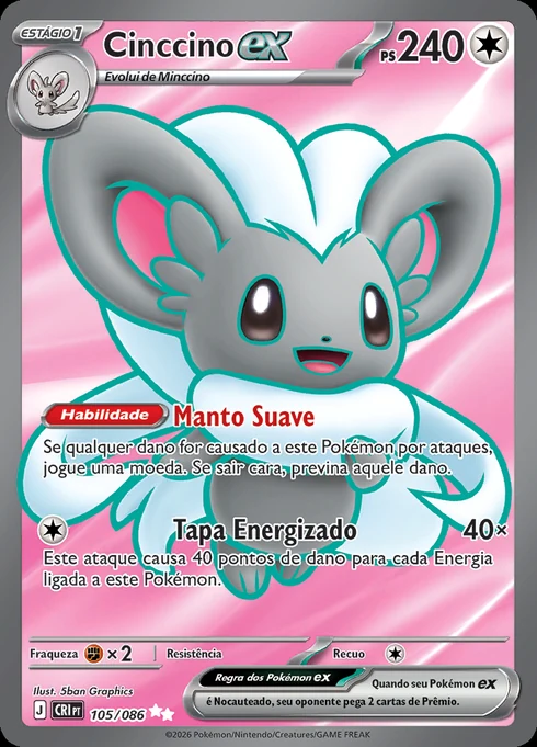 Cinccino ex, ME04 105/086, Ultra Rara