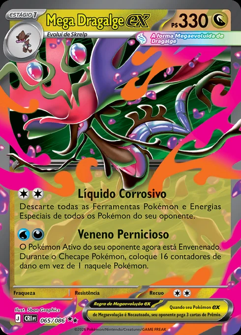 Mega Dragalge ex, ME04 065/086, Rara Dupla