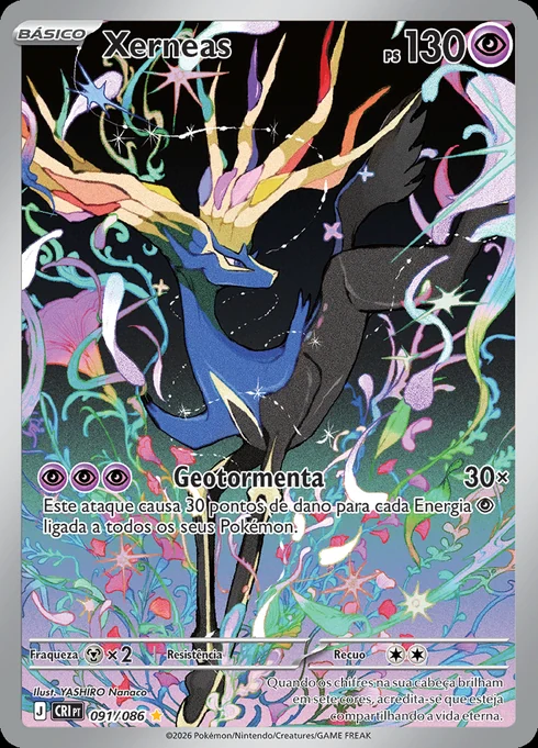 Xerneas, ME04 091/086, Rara Ilustração