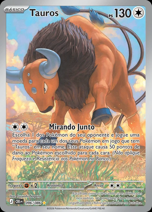 Tauros, ME04 096/086, Rara Ilustração