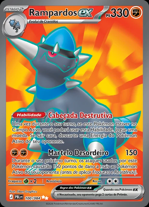 Rampardos ex, ME05 100/084, Ultra Rara