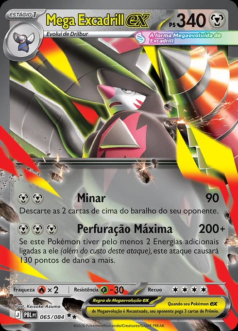 Mega Excadrill ex, ME05 065/084, Rara Dupla
