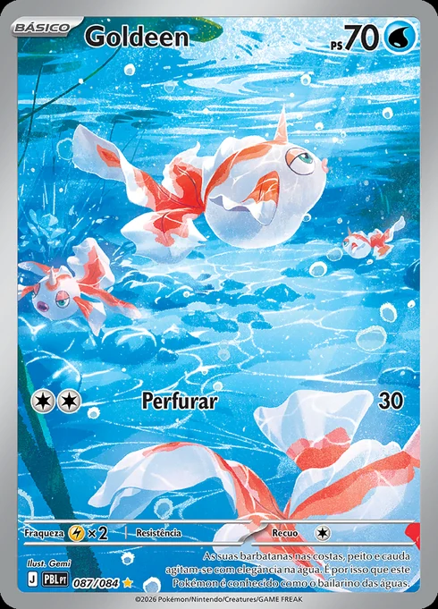 Goldeen, ME05 087/084, Rara Ilustração