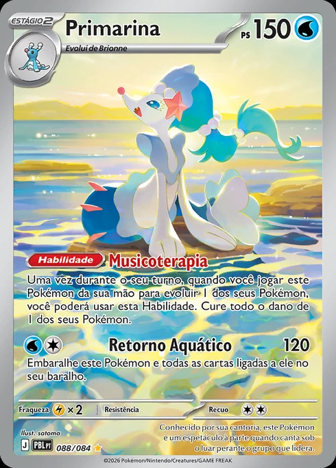 Primarina, ME05 088/084, Rara Ilustração