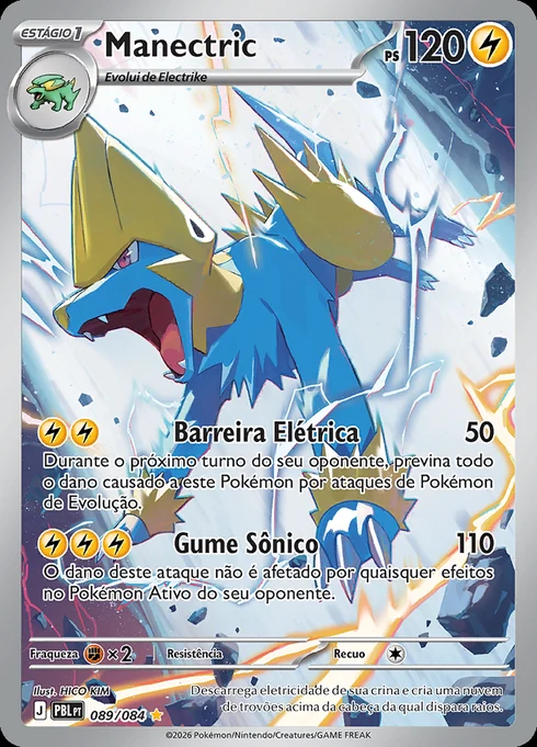 Manectric, ME05 089/084, Rara Ilustração