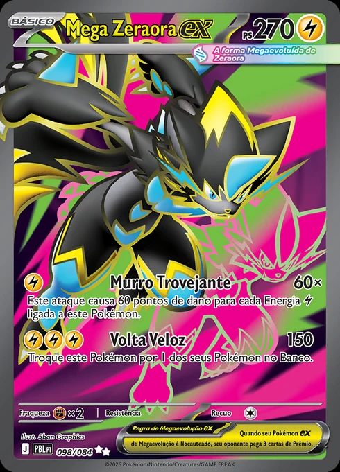 Mega Zeraora ex, ME05 098/084, Ultra Rara