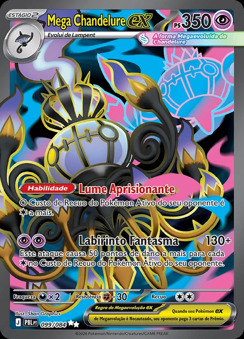 Mega Chandelure ex, ME05 099/084, Ultra Rara